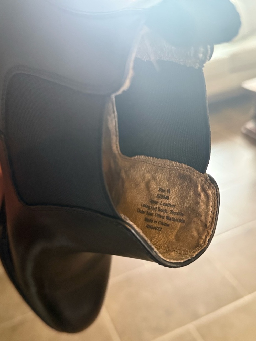 NEW Banana Republic Black Leather Chelsea Boots Men 10 - Picture 7 of 8